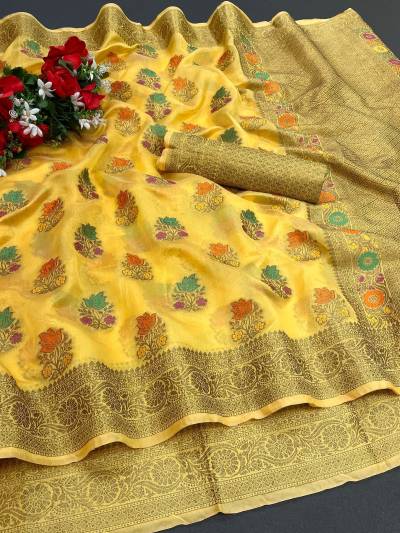 Antra By Sagar Impex Kanjivaram Organza Silk Saree Collection